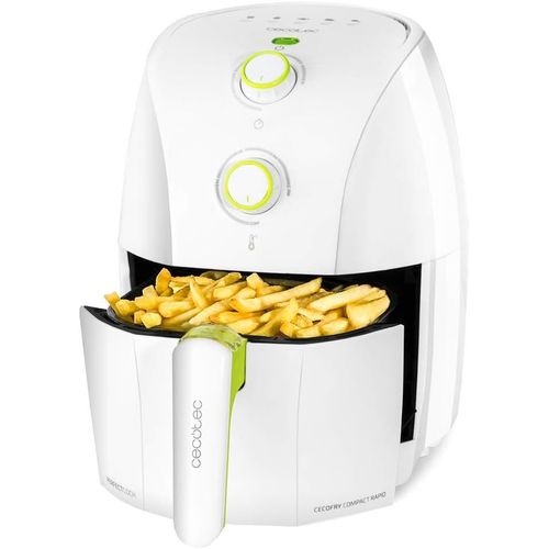 ChenQuanSarl-Friteuse À Air Chaud Compacte - Air Fryer De 1,5L Cecofry 900 White. 900W, Technologie Perfectcook, Fonction Four, Capacité De 400G, Sans Huile, Température Réglable Et Minuterie