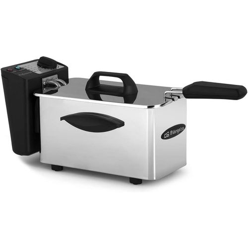 ASFASFq-FDR 16 - Friteuse professionnelle, thermostat réglable, 1,5 l, voyants lumineux, 1500 W