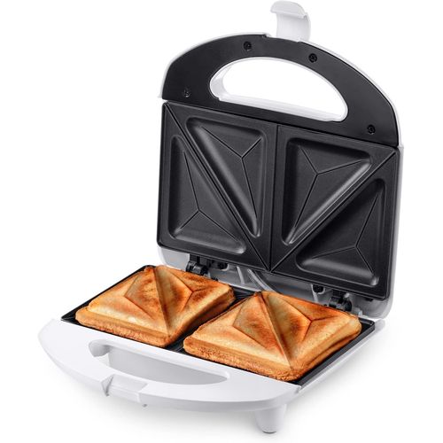 Sw7862 Appareil Croque Monsieur Et À Sandwich,750W,Plaques Antiadhésives,2 Sandwichs,Sans Bpa,White