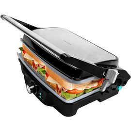 Gril Électrique Rock'Ngrill 1500 Stone Ceramic Mix&Grill. 1500 W, Gril Électrique, Plancha Et Appareil À Sandwiches, Revêtement En Céramique, Plateau Ramasse-Graisses, Minuterie