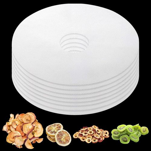 TIANYI-Lot de 8 feuilles de déshydrateur rondes en silicone de 33 cm, tapis vapeur réutilisables, film en maille anti-adhésif, tapis déshydrateur de fruits pour sèche-linge à fruits