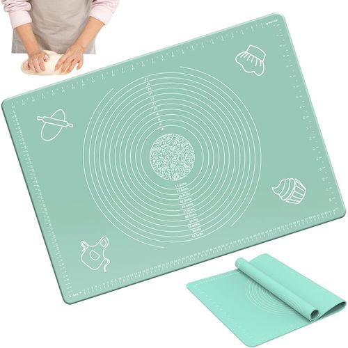 Loc-Tapis Patisserie En Silicone Antidérapant, Tapis Silicone Patisserie Antiadhésif, Avec Fonction Tapis De Patisserie De Mesure Pour La Pizza, Les Biscuits, Le Fondant, Les Gâteaux