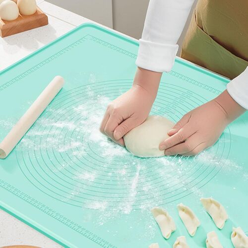 Jexnovashop-Tapis Patisserie Grande,70×50 Cm Tapis De Pétrissage Antiadhésif,Reutilisable Tapis De Comptoir En Silicone Avec Mesures,Tapis Silicone Patisserie Antidérapant Pour Biscuits,Pâte À Pizza,