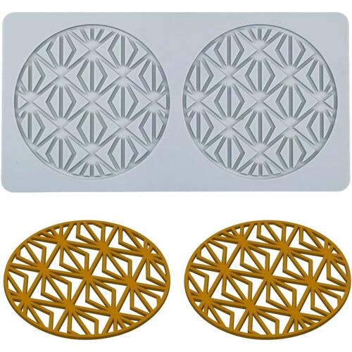 Kalanka-Tapis Dentelle Moule En Silicone 3d En Forme De Origami Circulaire Pour Chocolat, Bonbons, Fondant, Décoration De Cupcakes, Desserts-Kalanka
