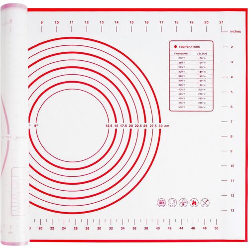 Loc-Tapis De Cuisson Silicone 60 X 40Cm, Tapis Patisserie Antidérapant, Tapis Patisserie Anti-Adhésif Réutilisable, Tapis Cuisson Mesurable Plaque Accessoire Pour Pâte, Macaron, Biscuit