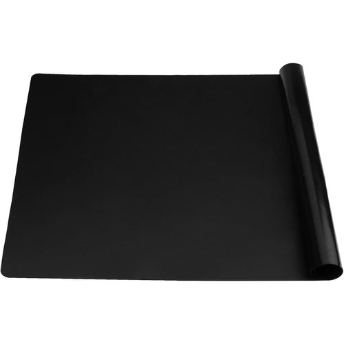 Loc-70 X 50 Cm Tapis Silicone Antiadhésif Grand Format, Tapis De Table Antidérapant En Silicone Resine Epoxy Patisserie, Résistant À La Chaleur Protection Plan Pour Cuisson, Travaux Manuels (Noir)