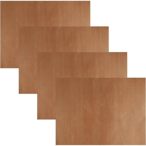 SUBZONAL-4 Pièces Papier Cuisson Reutilisable Four 30x40cm, Feuille Cuisson Téflon Antiadhésifs Résistant à la Chaleur Peut être Coupé à la Taille, Tapis de Four Permanent pour Plaque de Cuisson au F