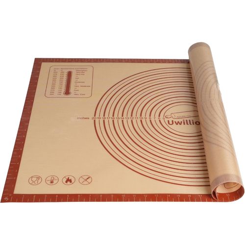SUBZONAL-Tapis de cuisson en silicone - 90 x 60 cm - XXL - Avec mesure pour fondant, pizza, pain