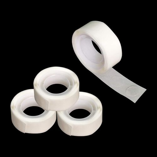 4 Pcs Pastilles Adhésives Double Face Pour Ballons, 100 Autocollants Transparents Amovibles Pour Décoration De Noël, Mariage, Fête D'Anniversaire (4 Rolls Dots)