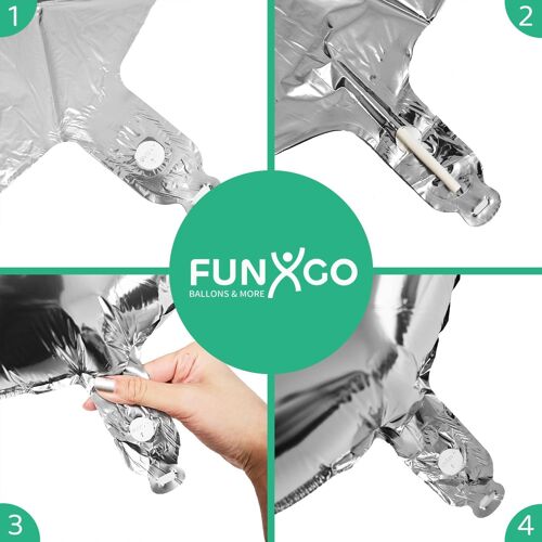 Ballon decoration anniversaire 40 ans - Lot de 2 - Ballons Numéro 40 en Argent - deco anniversaire 40 ans femme ou homme - Gonflables à l'Hélium - Happy Birthday - Argenté Ballon Chiffre 40