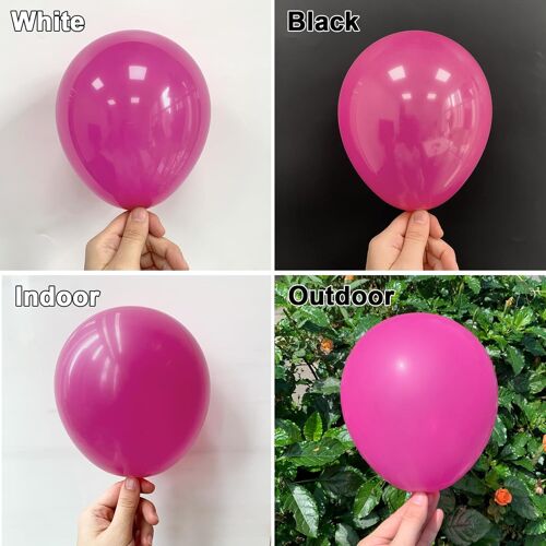 Cauc-Ballons Roses, 50 Pièces Ballons Mat Rose Latex 5 Pouces Petits Mini Ballon Avec Ruban Pour Femmes Fête D'anniversaire De Filles Mariage Baptême Douche Nuptiale Fiançailles Baby Shower Décoratio