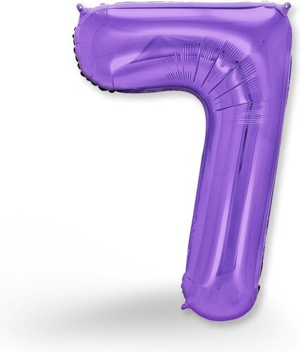7Th Birthday Balloon \ Balloon Number 7 In Purple \ 7Th Birthday Decoration For Girl Or Boy \ Inflatable With Helium \ For A Dazzling Celebration \ Balloon 7 Purple