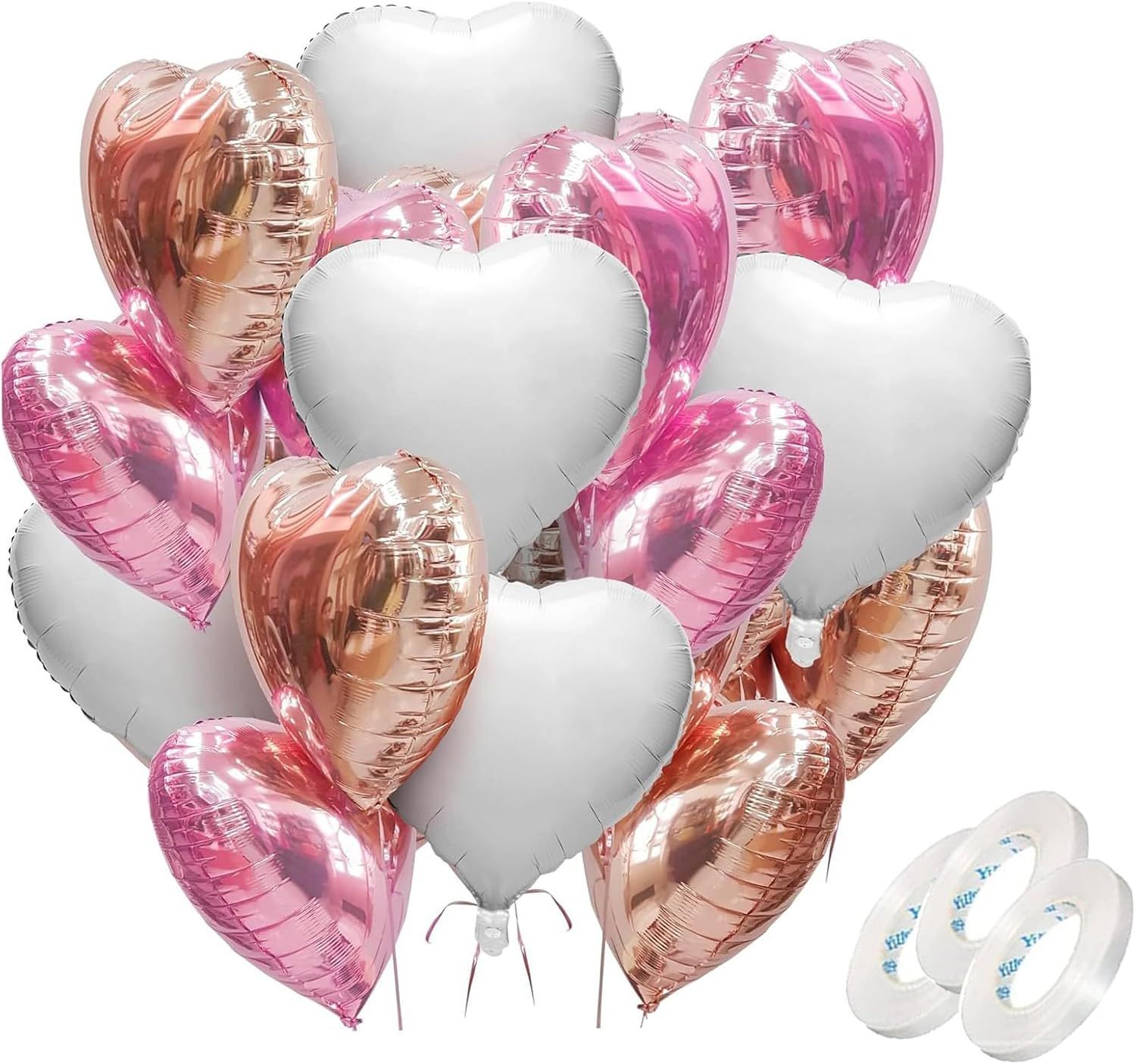 Lot De 50 Ballons Rouges En Forme De Cœur - 30,5 Cm - Pour Décoration Mariage, Anniversaire, Fête - À Gonfler