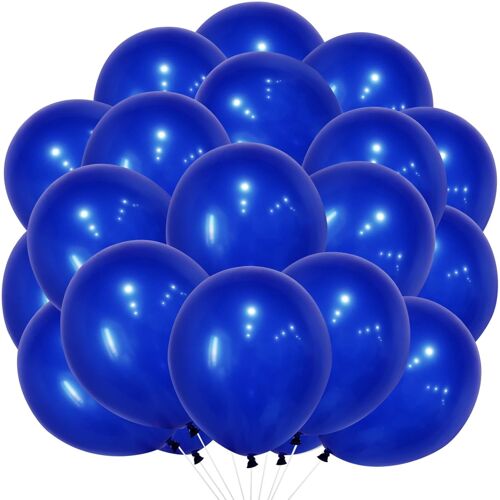 Lot De 20 Ballons Bleus En Latex Bleu Roi De 25,4 Cm - Décoration D'anniversaire - Ballons À L'hélium - Pour Anniversaire, Mariage, Fête De La Bière, Décoration De Fête De La Bière