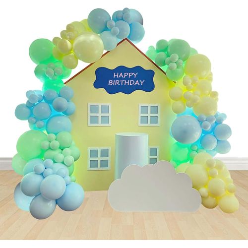 AYUHR-61 Pièces Ballon Lumineux Scotch Fluorescent Scotch Phosphorescent Deco Fluo Ballon Fluorescent Tatouage Fluorescent pour les Soirées Lumière Noire Fête au Néon Fête D'Anniversaire Fête Musical
