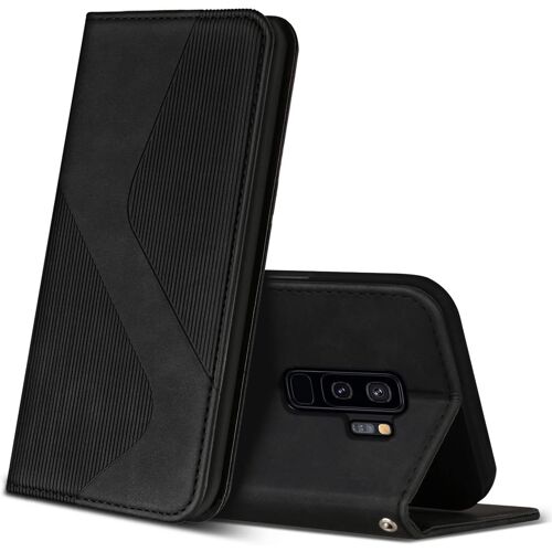 Coque Pour Samsung Galaxy S9 Plus, Premium Etui Housse En Cuir De Protection Avec [Emplacements Cartes] [Magnetique], Clapet Folio Portefeuille Pour Samsung Galaxy S9 Plus (Noir)