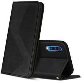 Coque Pour Samsung Galaxy A70, Premium Etui Housse En Cuir De Protection Avec [Emplacements Cartes] [Magnetique], Clapet Folio Portefeuille Pour Samsung Galaxy A70 (Noir)