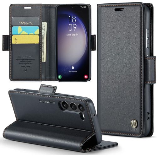 Kal-Coque Pour Samsung Galaxy S23 Plus Étui Portefeuille Cover En Cuir Pu Wallet Avec Cartes Magnétique Et Rfid Protection Antivol Folio Housse Samsung S23 Plus Case, Noir