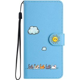 Sjzg-Coque Portefeuille Pour Samsung Galaxy S22 Ultra 5g (6,8""),Étui À Rabat Housse En Cuir,Chat Pochette Carte Magnétique De Protection Cover Case Antichoc Pour Samsung Galaxy S22 Ultra,Bleu