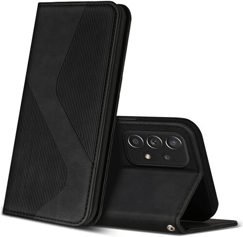 CAUC-Coque pour Samsung Galaxy A52 4G 5G / Galaxy A52s 5G, Premium Étui Housse en Cuir de Protection, Clapet Folio Portefeuille pour Samsung Galaxy A52 4G 5G / Galaxy A52s 5G (Noir)