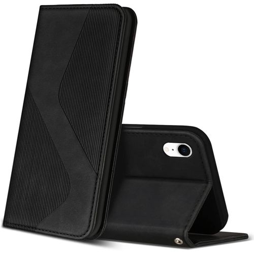 Coque Pour Iphone Xr, Premium ¿¿Tui Housse En Cuir De Protection Avec [Emplacements Cartes] [Magnetique], Clapet Folio Portefeuille Pour Iphone Xr (Noir)