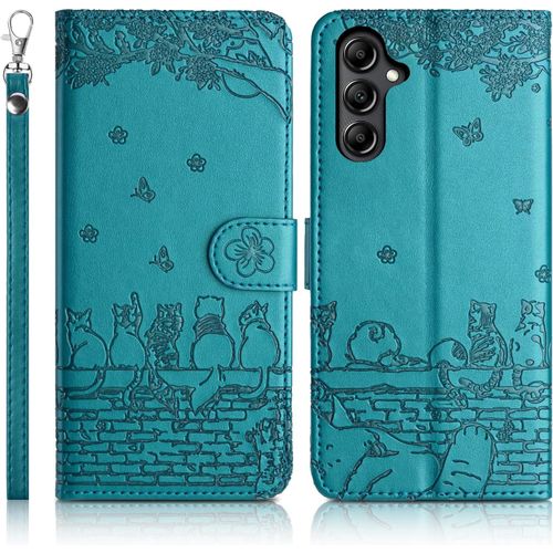 Kal-Coque Pour Samsung Galaxy S24 5g Étui De Protection [Etui À Rabat] [Pochette De Portefeuille] [Fermeture Magnétique] Housse Premium En Cuir Pu Portefeuille Samsung Galaxy S24 5g Bleu