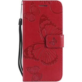 Coque pour iPhone 6 / iPhone 6S, Cuir Coque Magnétique Portefeuille Étui Housse avec Fonction de Support et Crédit Slot, TPU Coque de Protection pour iPhone 6 / 6S - Rouge