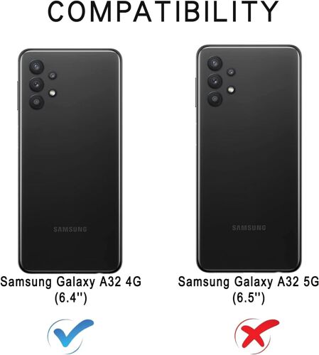 Coque pour Samsung Galaxy A32 4G, Premium Étui Housse en Cuir de Protection avec [Emplacements Cartes] [Magnetique], Clapet Folio Portefeuille pour Samsung Galaxy A32 4G (Noir)