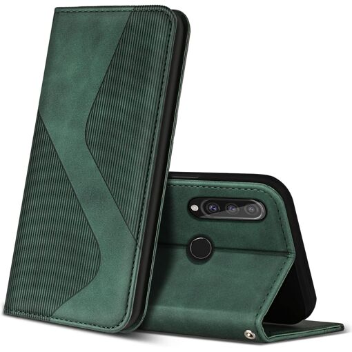 Coque Portefeuille Pour Huawei P30 Lite 2019 - Porte-cartes, Couleur Noir/rouge - Neuf