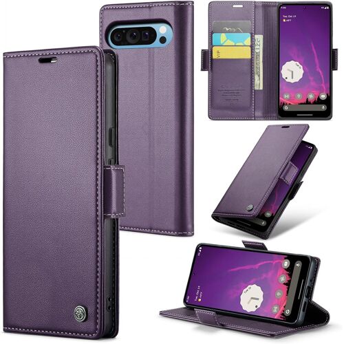 SJZG-Coque Pour Google Pixel 10 Pro Xl Étui Portefeuille Cover En Cuir Pu Wallet Avec Cartes Magnétique Et Rfid Protection Antivol Folio Housse Google Pixel 10 Pro Xl Case, Violet