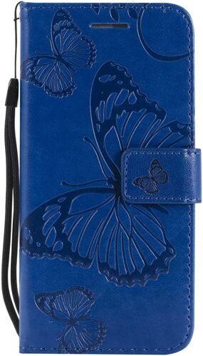 SJZG-Coque Pour Iphone 6 / Iphone 6S, Cuir Coque Magnétique Portefeuille Étui Housse Avec Fonction De Support Et Crédit Slot, Tpu Coque De Protection Pour Iphone 6 / 6S - Bleu