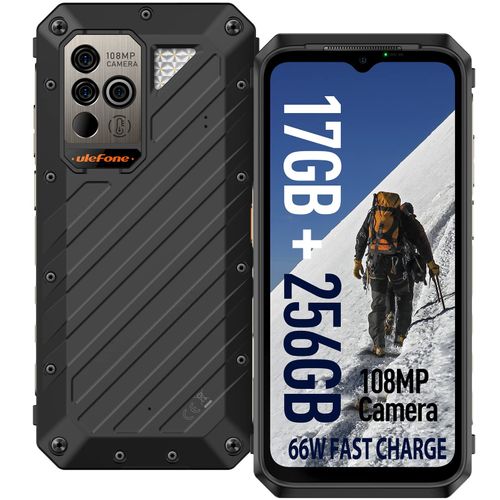 Ulefone Power Armor 19 4G Téléphone Portable Incassable,17Go+256Go Noir
