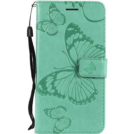 Eryi-Coque Pour Galaxy J5 2016, Papillon Imprimé Pu En Cuir Coque Magnétique Portefeuille Tpu Étui Housse Pour Samsung Galaxy J5 2016 - Vert