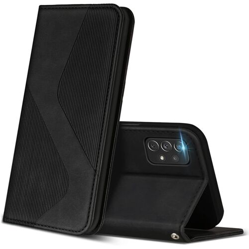 SJZG-Coque Pour Samsung Galaxy A23 5G/4G, Premium Étui Housse En Cuir De Protection Avec [Emplacements Cartes] [Magnetique], Clapet Folio Portefeuille Pour Samsung Galaxy A23 5G/4G (Noir)