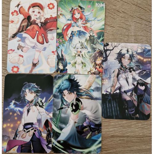 Lot De 5 Cartes Lomo Genshin Impact