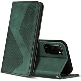 Kal-Coque Pour Samsung Galaxy S20, Premium Étui Housse En Cuir De Protection Avec [Emplacements Cartes] [Magnetique], Clapet Folio Portefeuille Pour Samsung Galaxy S20 (Vert)