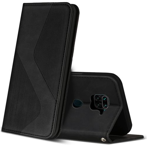 Coque Pour Xiaomi Redmi Note 9, Premium Étui Housse En Cuir De Protection Avec [Emplacements Cartes] [Magnetique], Clapet Folio Portefeuille Pour Xiaomi Redmi Note 9 (Noir)[Ven8809142]