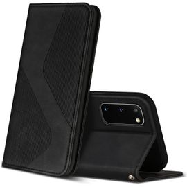 Kal-Coque Pour Samsung Galaxy S20, Premium Étui Housse En Cuir De Protection Avec [Emplacements Cartes] [Magnetique], Clapet Folio Portefeuille Pour Samsung Galaxy S20 (Noir)