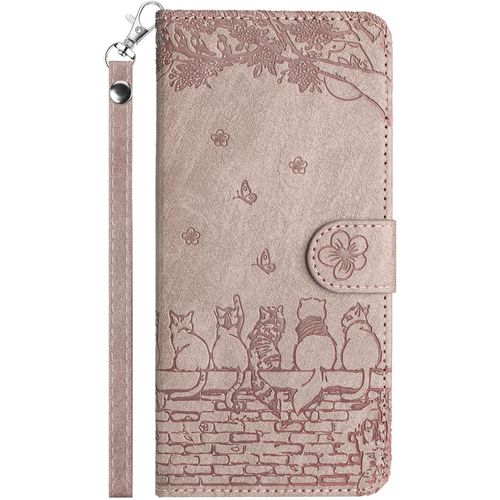 Kal-Coque Pour Samsung Galaxy A36 5g, Housse De Protection Etui À Pochette De Portefeuille Rabat Premium En Cuir Pu¿Fermeture Magnétique¿¿Boîtier Avec Support¿,Rose
