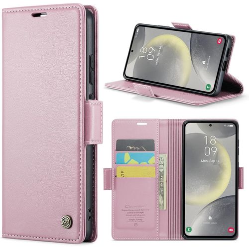 Kal-Coque Pour Samsung Galaxy S24/25 Plus Étui Portefeuille Cover En Cuir Pu Wallet Avec Cartes Magnétique Et Rfid Protection Antivol Folio Housse Galaxy S25 Plus Case, Doré