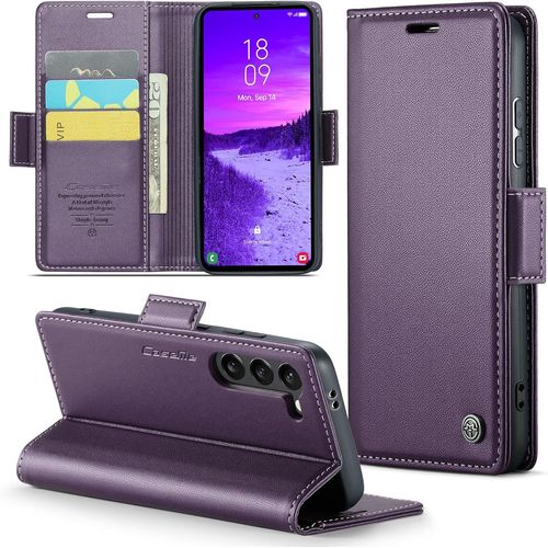 Kal-Coque Pour Samsung Galaxy S25 Étui Portefeuille Cover En Cuir Pu Wallet Avec Cartes Magnétique Et Rfid Protection Antivol Folio Housse Samsung S25 Case, Violet