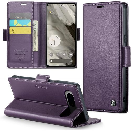 Coque Pour Pixel 8 Étui Portefeuille Wallet Cover En Cuir Pu Avec Cartes Magnétique Et Rfid Protection Antivol Folio Housse Google Pixel 8 Case, Violet