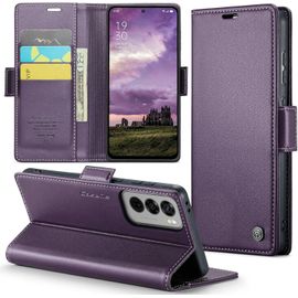 Kal-Coque Pour Oppo Reno 12 Étui Portefeuille Wallet Cover En Cuir Pu Avec Cartes Magnétique Et Rfid Protection Antivol Folio Housse Oppo Reno 12 Case, Violet