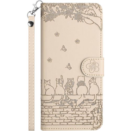 Kal-Coque Pour Xiaomi Redmi Note 13 Pro 4g, Housse De Protection Etui À Pochette De Portefeuille Rabat Premium En Cuir Pu¿Fermeture Magnétique¿¿Boîtier Avec Support¿,Beige