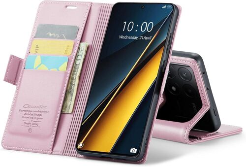 Case For Xiaomi Poco X6 Pro 5G/ K70E 5G Pu Leather Wallet Case Cover With Magnetic And Rfid Anti-Theft Protection Folio Cover K70E 5G Case, Golden