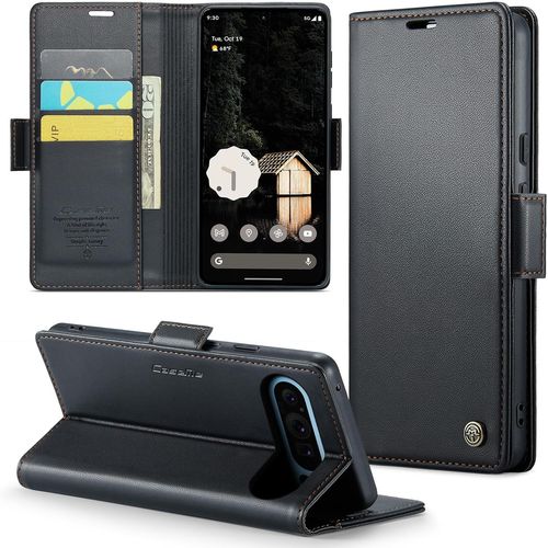 Sjzg-Coque Pour Google Pixel 9 Pro Xl Étui Portefeuille Cover En Cuir Pu Wallet Avec Cartes Magnétique Et Rfid Protection Antivol Folio Housse Google Pixel 9 Pro Xl Case, Noir
