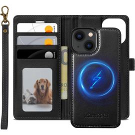 Magnétique Coque Pour Iphone 13 Mini / 12 Mini Compatible Avec Magsafe, 2 In 1 Housse En Cuir Pu Amovible Protection Etui À Rabat Fentes Carte Pochette De Portefeuille Antichoc, No[Car781627]