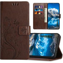 Kal-Coque Pour Samsung Galaxy J5 2016, Housse En Cuir Pu Avec Fonction De Support, Etui À Rabat Portefeuille Coque Compatible Avec Samsung J5 2016, Marron