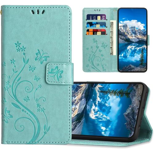 Kal-Coque Pour Huawei P Smart Z / Y9 Prime 2019 / Honor 9x, Housse En Cuir Pu Avec Fonction De Support, Etui À Rabat Portefeuille Coque Compatible Avec Huawei P Smart Z/Honor 9x, Vert