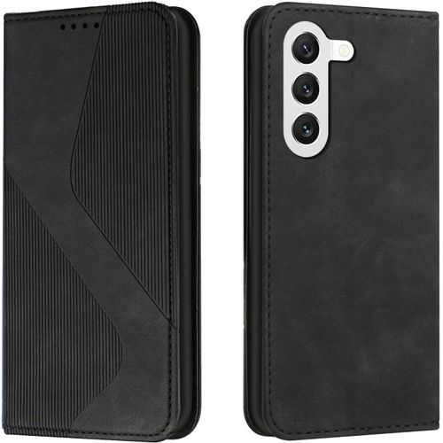 KAL-Coque Pour Samsung Galaxy S23 Plus, Etui Samsung S23 Plus Cuir, Housse En Cuir Portefeuille Housse Avec Magnétique Flip Étui À Rabat Case Etui Samsung Galaxy S23 Plus (Noir)